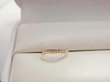 14k Real Solid Yellow Gold CZ Hoop Earring Cartilage Daith Ring Piercing