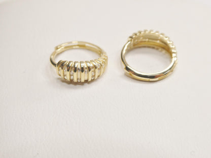 Real 10k Solid Yellow Gold Designer Earrings