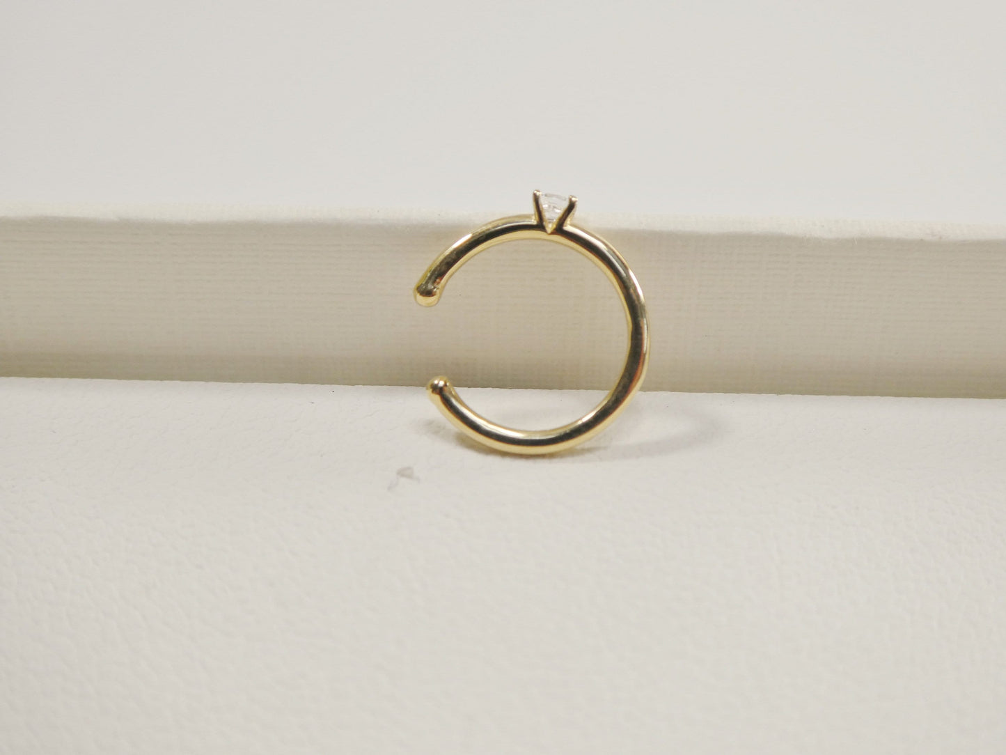 14k real solid yellow gold cartilage nose ring body ring piercing