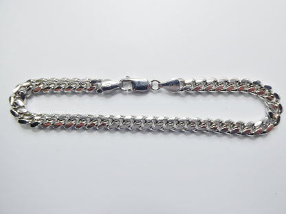 Real 925 Sterling Silver 6mm Solid Link Bracelet