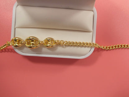 16 Inch Real 925 Sterling Silver Puffed Mariner Necklace