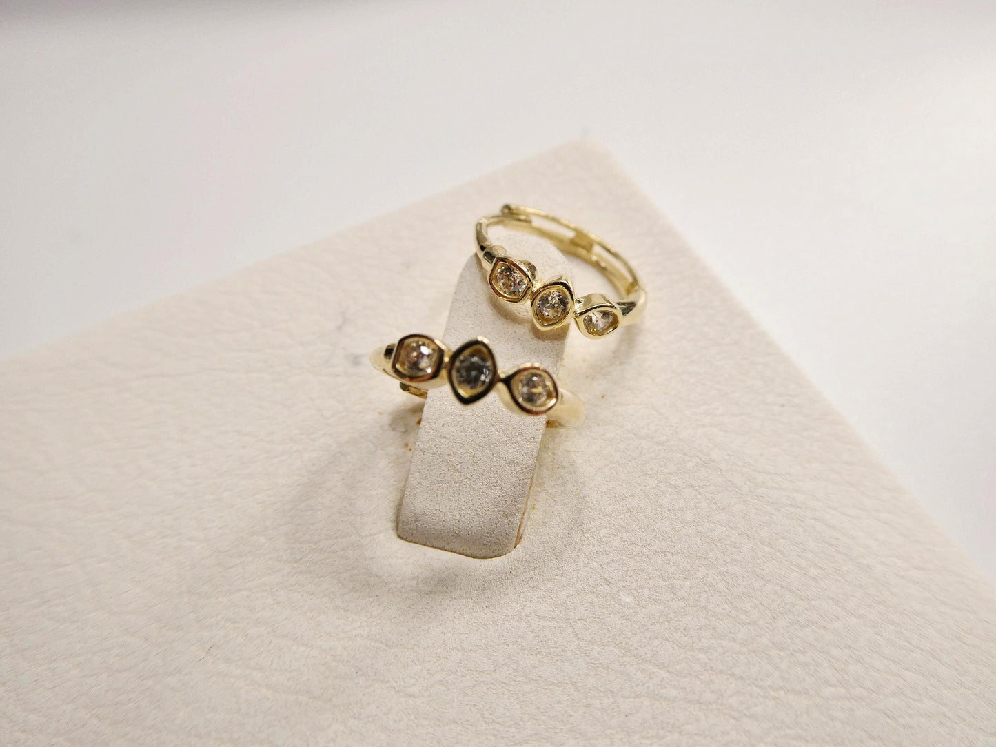 real 10k solid yellow gold designer earrings