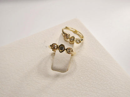 Real 10k Solid Yellow Gold Designer Earrings