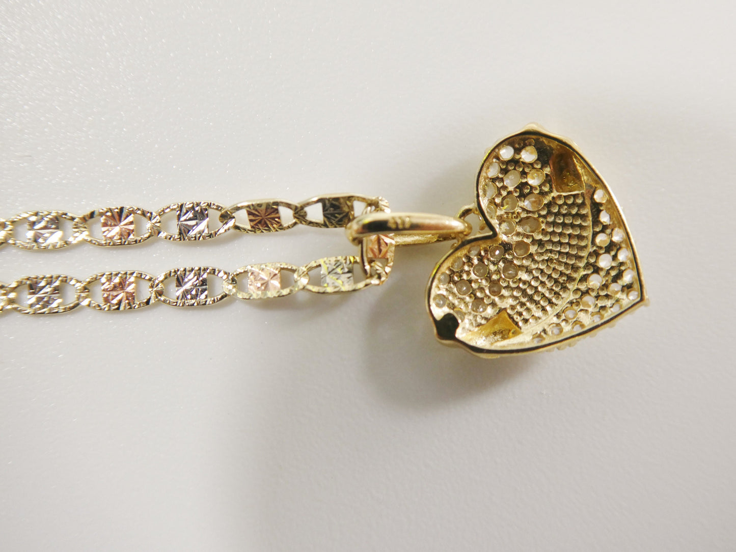 10k real solid yellow gold mom pendent and 16 inch Valentino necklace