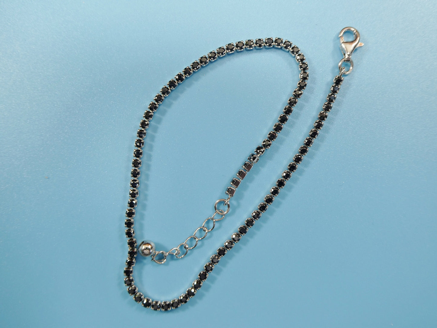 anklet bracelet with extension tennis bracelet real 925 sterling silver