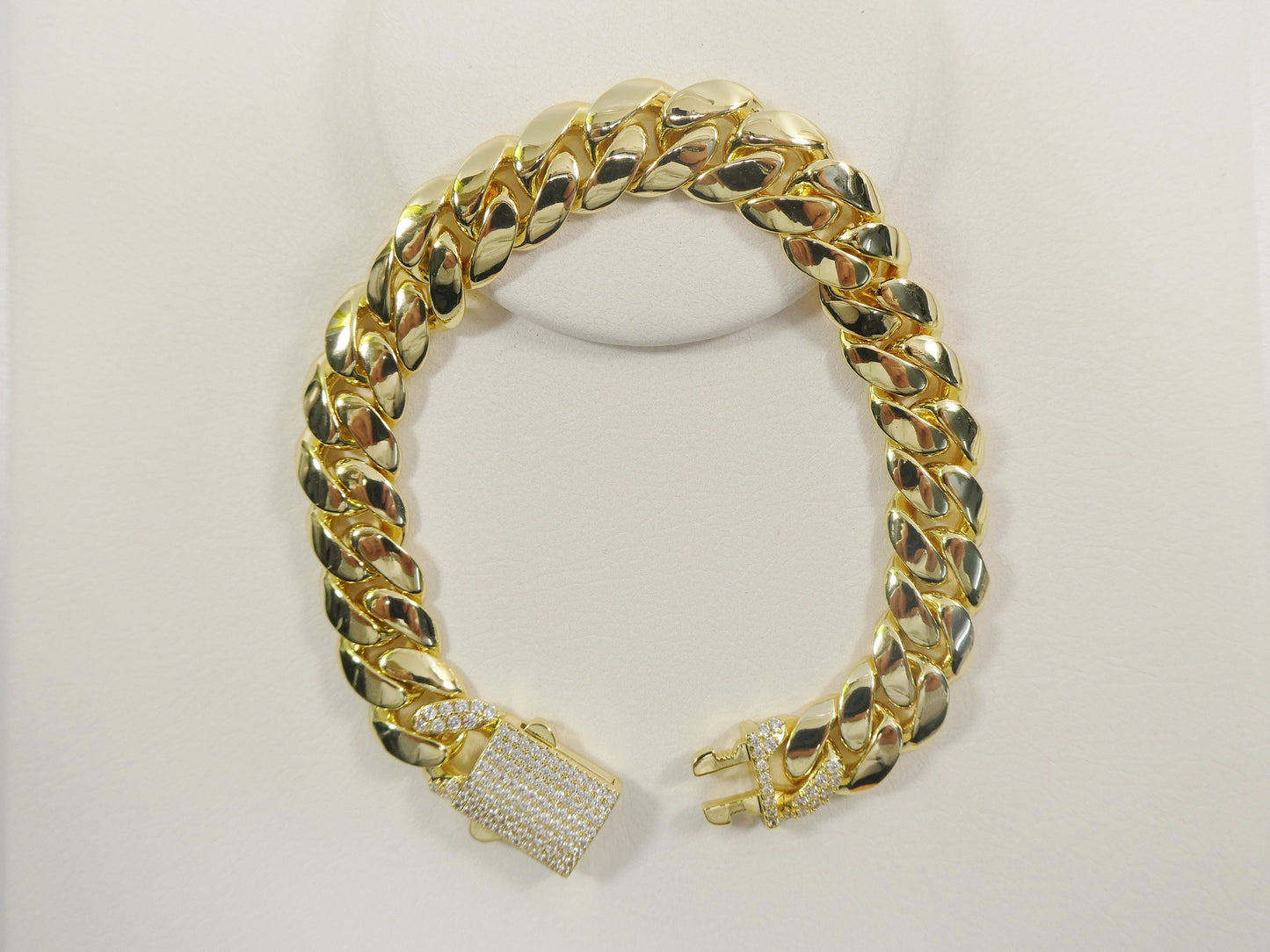 8 inch 18k gold filled Monaco 12MM bracelet