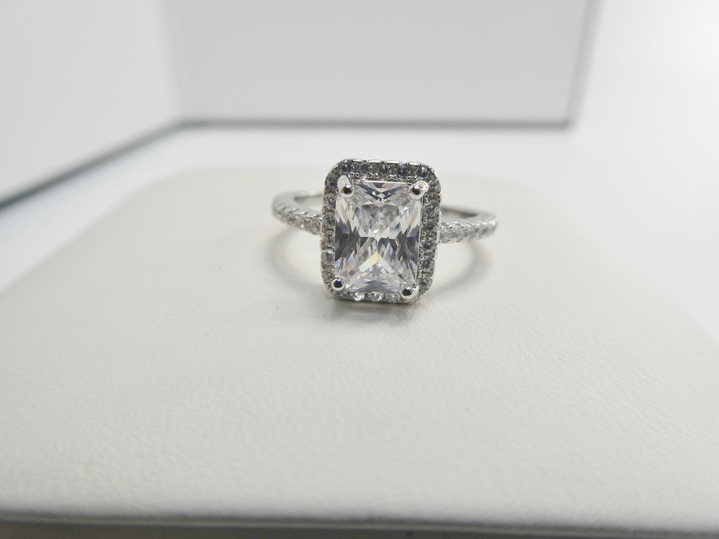 real 925 sterling silver solitaire engagement ladies ring