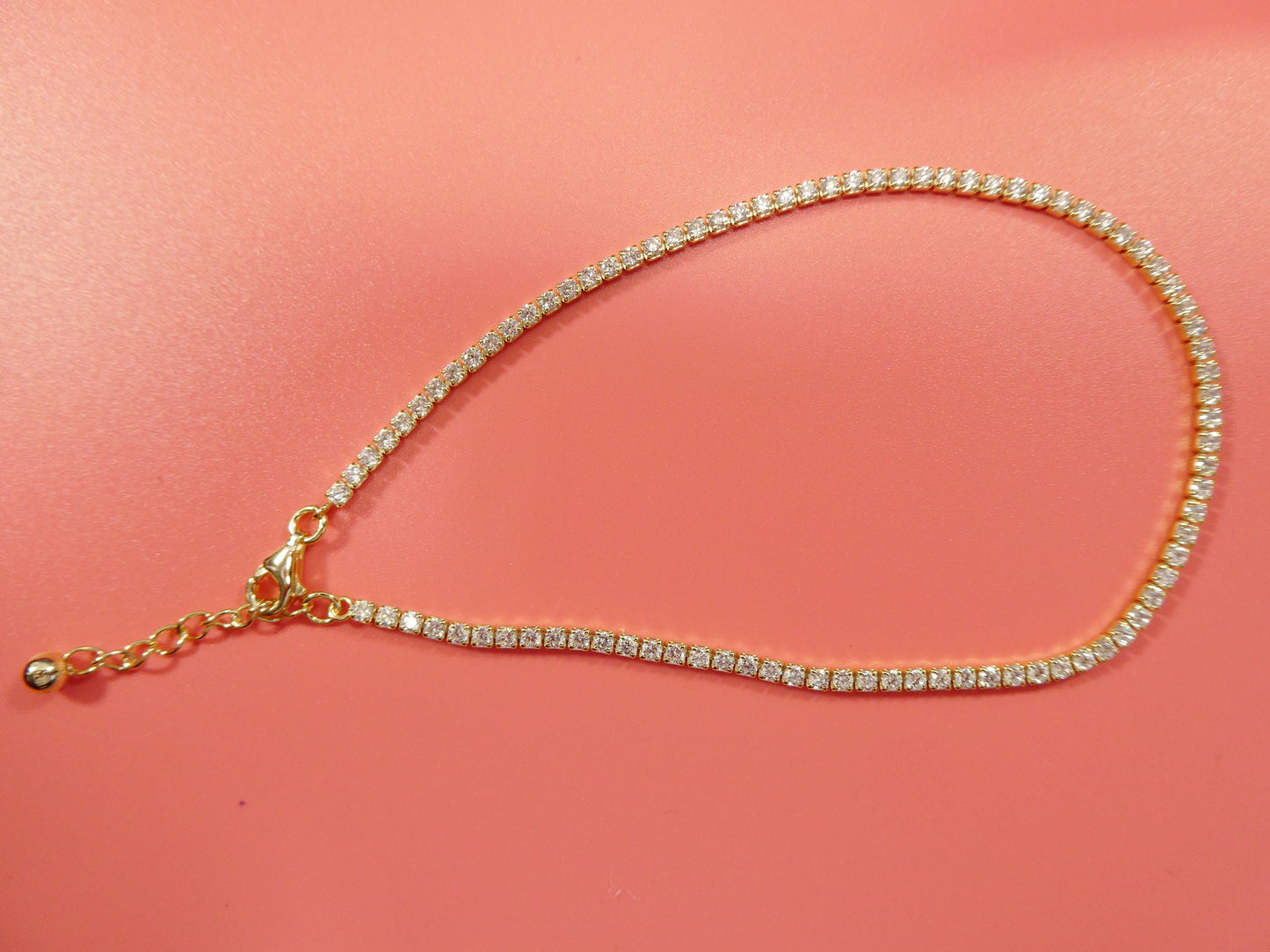 anklet bracelet with extension tennis bracelet real 925 sterling silver