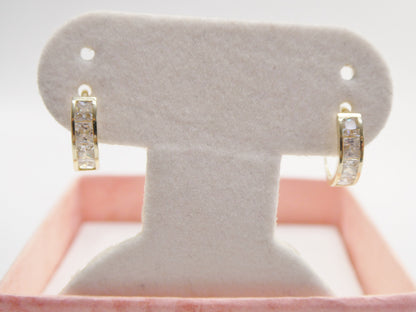 Real 10k Solid Yellow Gold Small 10mm Hoop Huggie Earrings