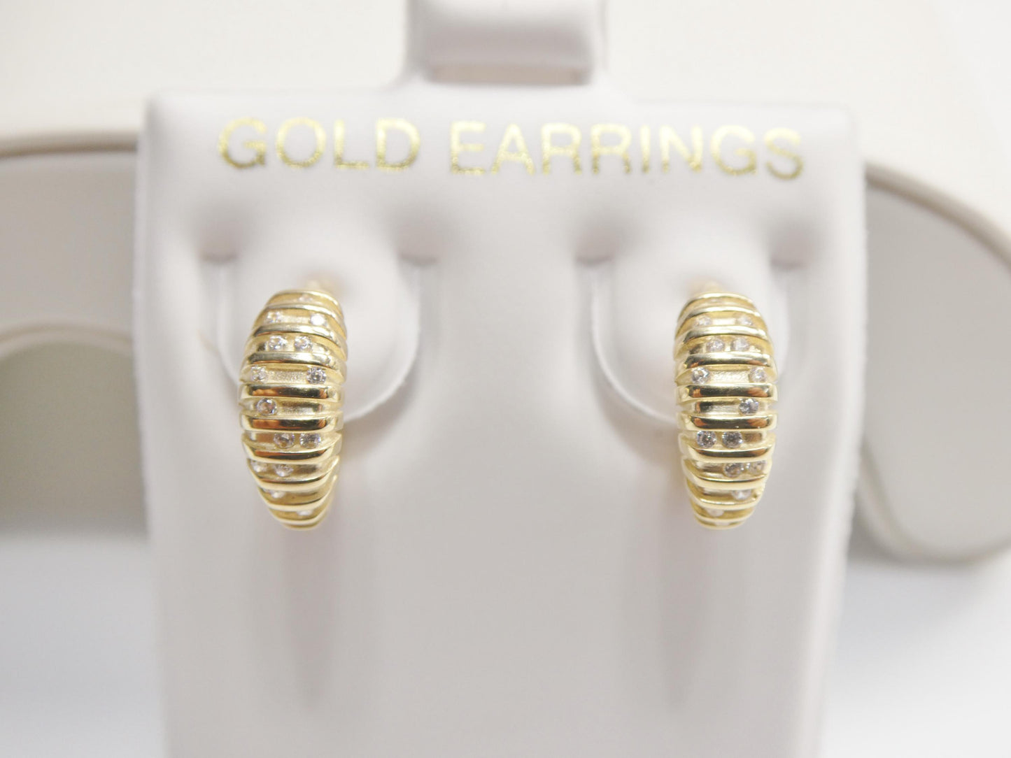 real 10k solid yellow gold designer earrings