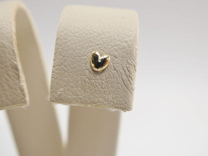 14k Real Solid Yellow Gold Heart Long Post Nose Ring