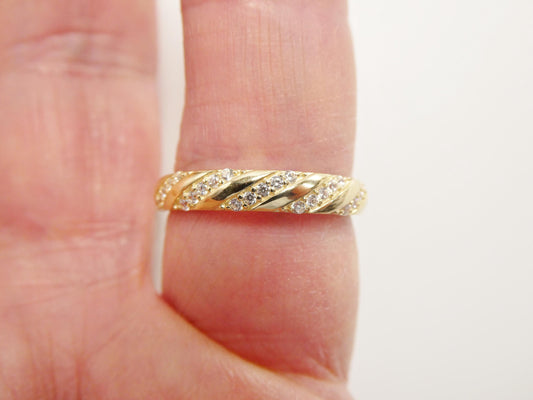 real 10k solid yellow gold women's classic ring