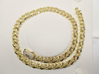 Monaco Cuban Necklace 14k Gold Filled 9mm