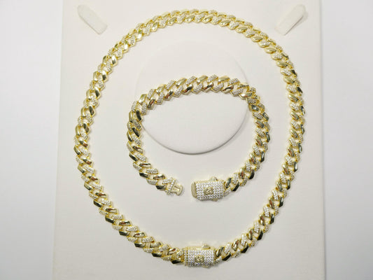 monaco cuban necklace 14k gold filled 9mm