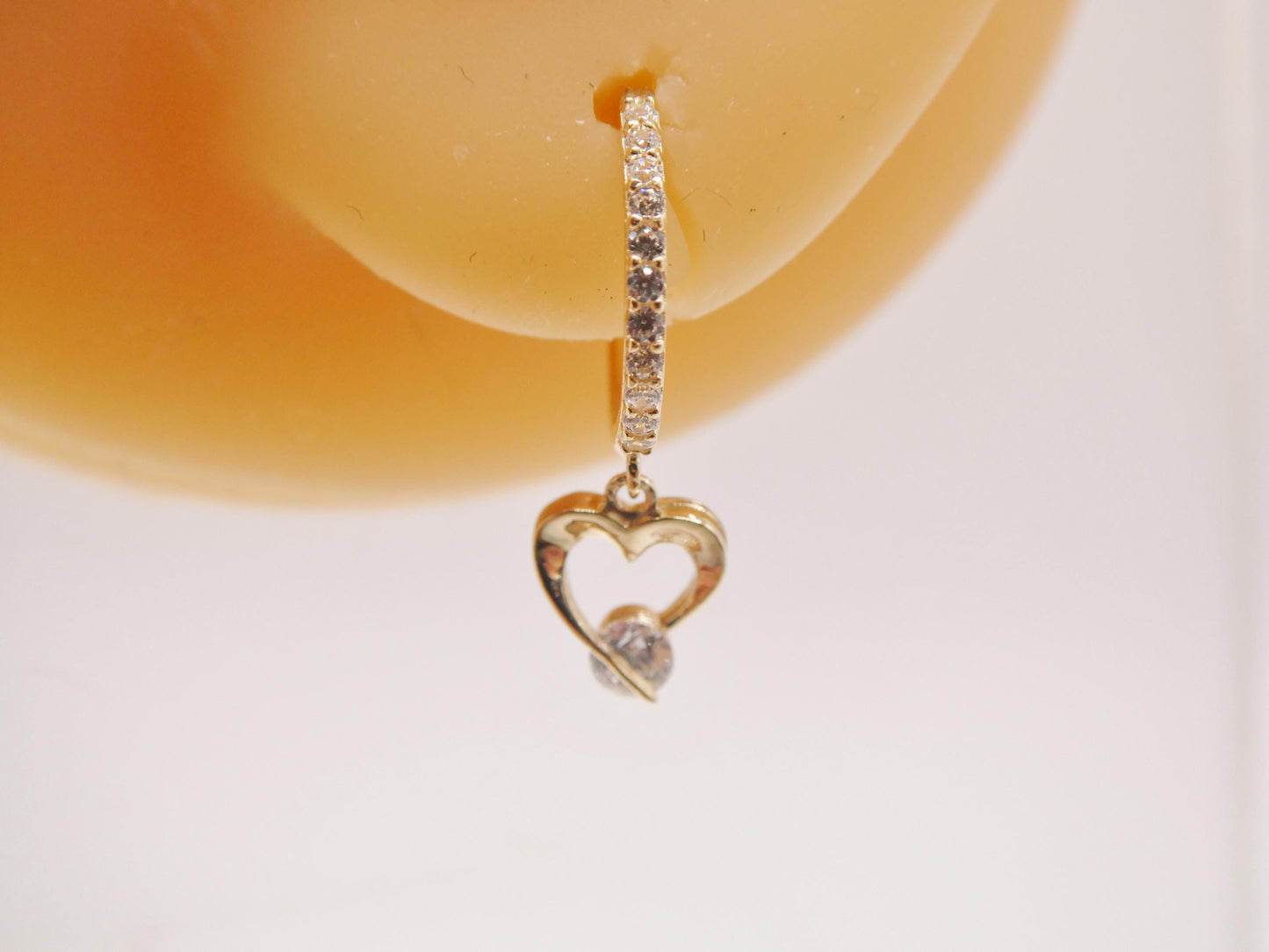 14k real solid yellow gold seamless clicker cartilage helix hoop