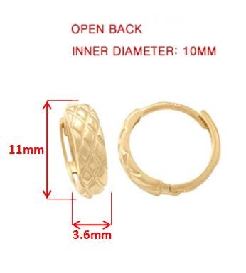 Real 10k Solid Yellow Gold Designer Earrings