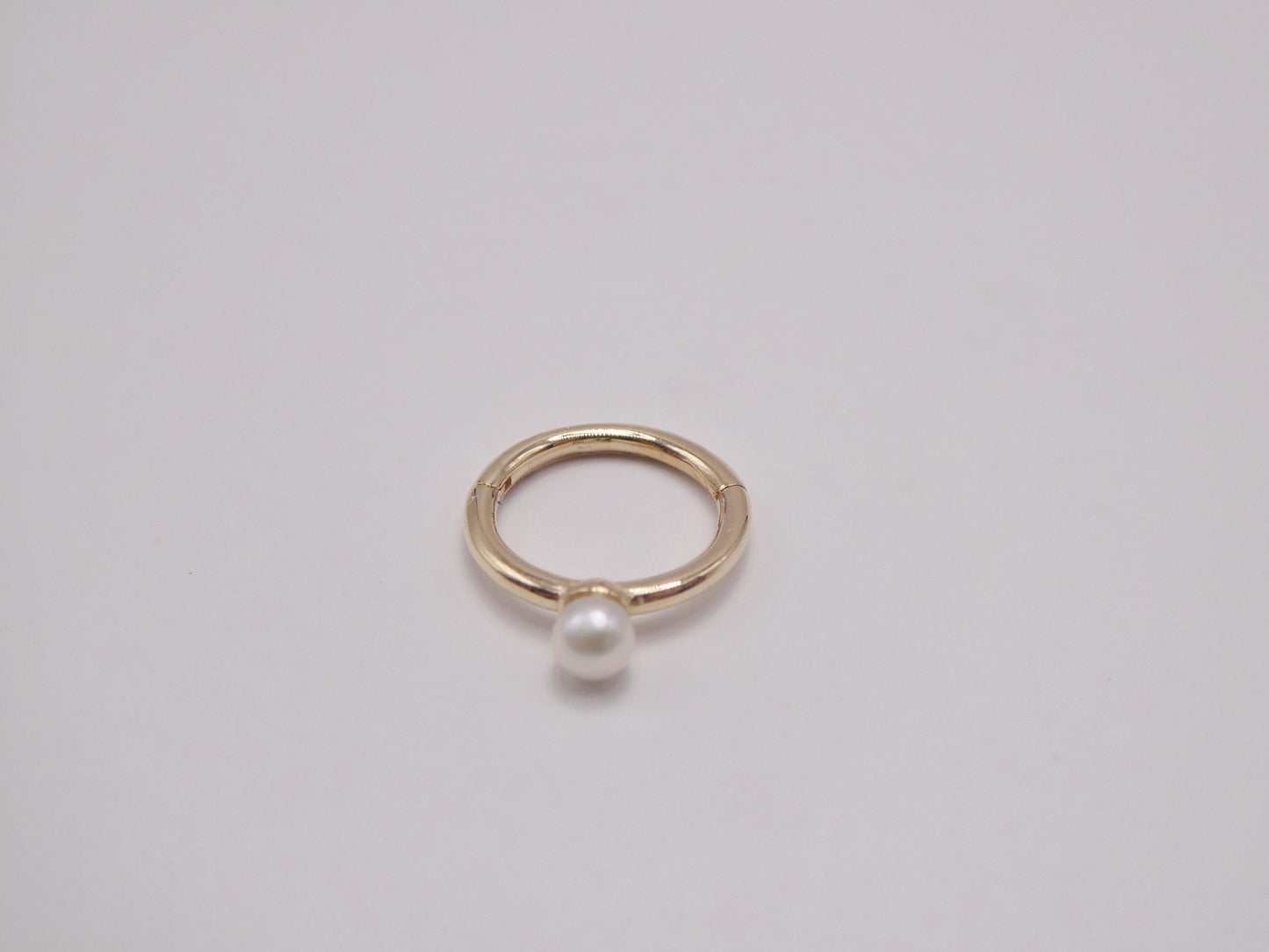 14k real solid yellow gold seamless clicker cartilage helix hoop