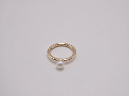 14k Real Solid Yellow Gold Seamless Clicker Cartilage Helix Hoop