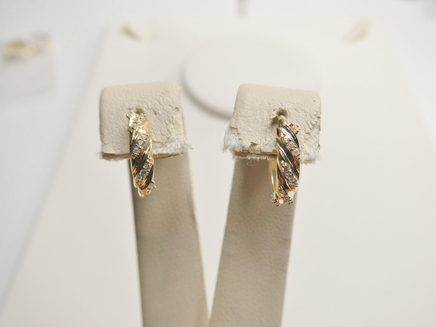 real 10k solid yellow gold designer earrings
