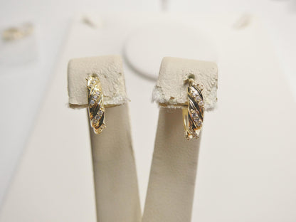 Real 10k Solid Yellow Gold Designer Earrings