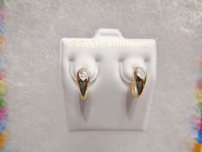 Real 10k Solid Yellow Gold Designer Earrings