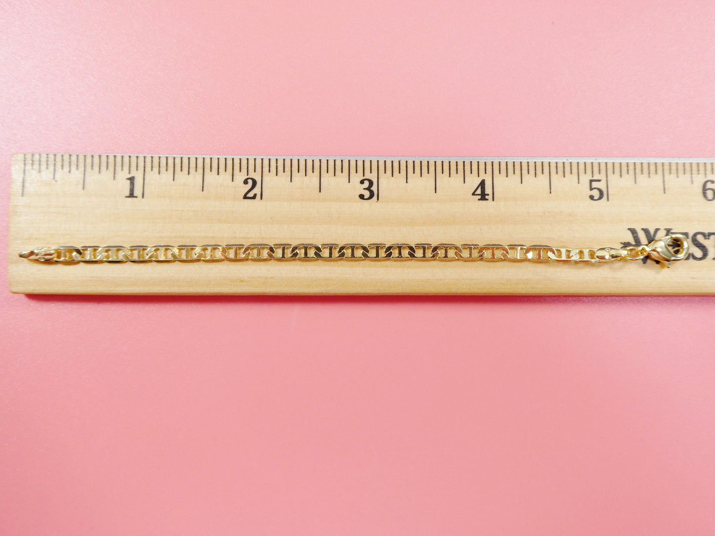 5.5 inch 18k gold filled mariner style baby bracelet