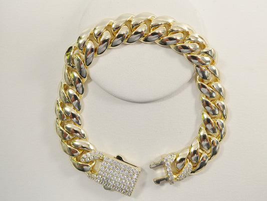 14mm18k gold filled Monaco link bracelet