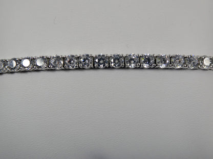 Real 925 Sterling Silver Tennis Bracelet 3mm / 4mm / 5mm White Gold Finish
