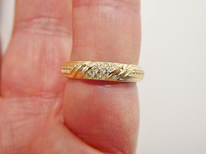 Real 10k Solid Yellow Gold Women's Classic Ring