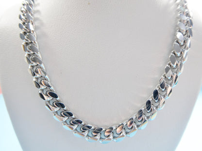 Real 925 Sterling Silver 7mm Solid Link Bracelet