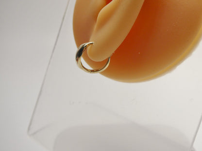 Real 10k Solid Yellow Gold Designer Polish Hoop Huggie Earrings