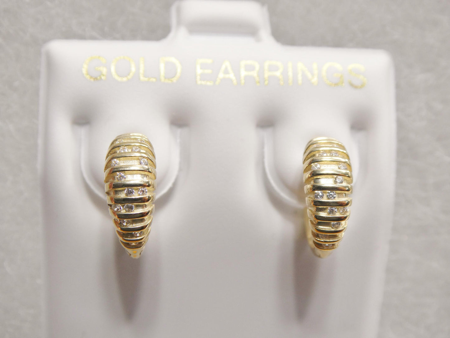 real 10k solid yellow gold designer earrings