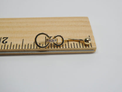 10k Real Solid Yellow Gold Belly Ring
