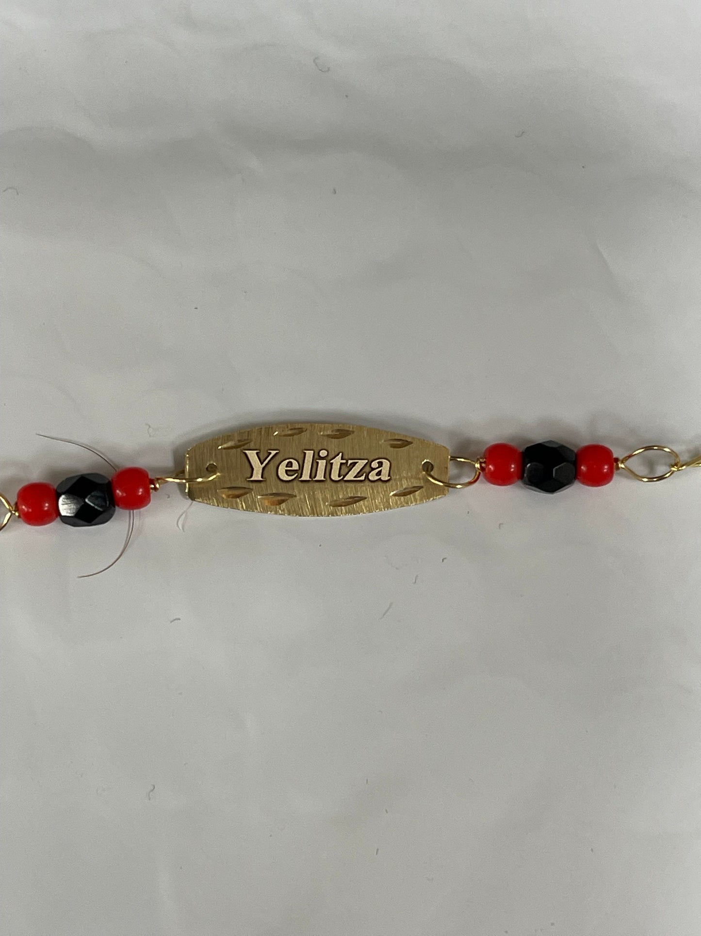 real 10k solid yellow gold 5 inch azabache heart  girl baby bracelet