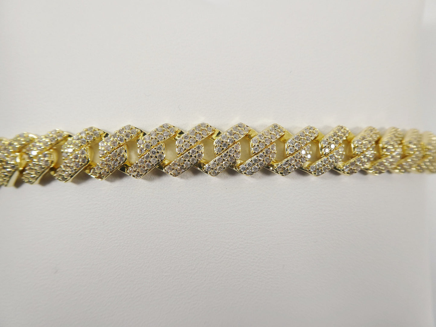 9mm 18k yellow gold filled Monaco bracelet box lock clasp