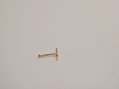 14k Real Solid Yellow Gold Love Letters Stud Nose Ring