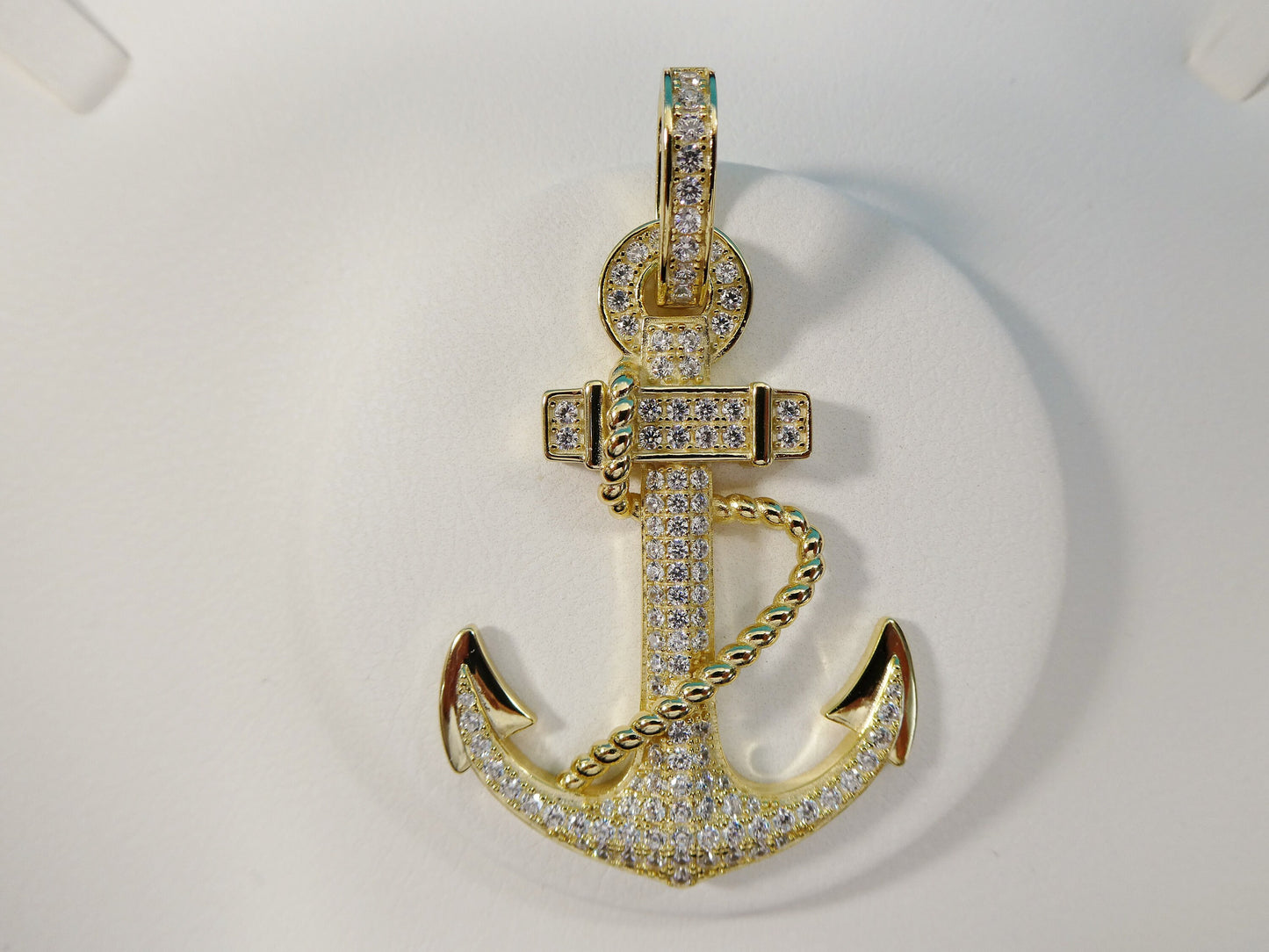 real solid 925 sterling silver large anchor pendent