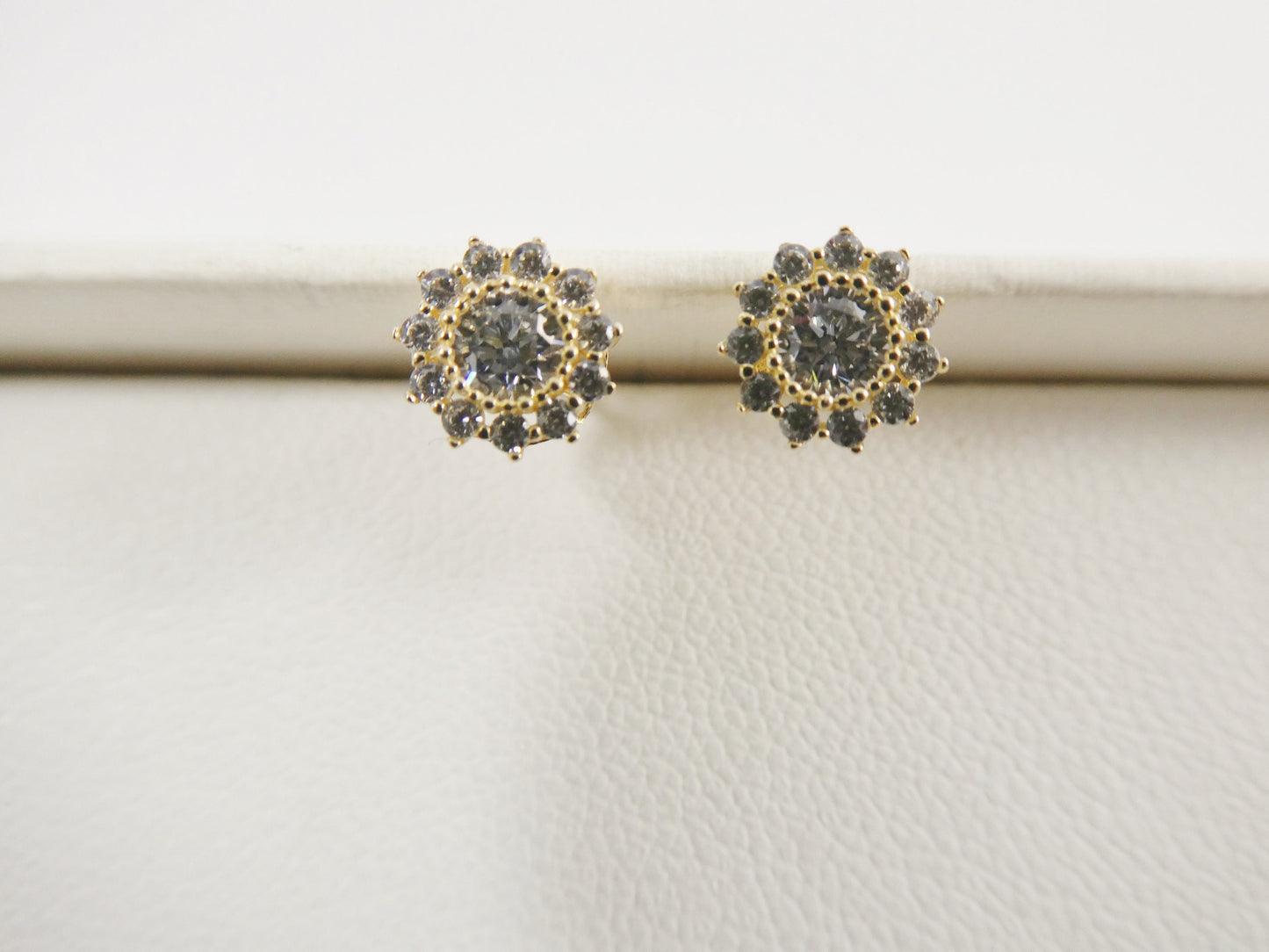 real 10k solid yellow gold push post circle stud earrings