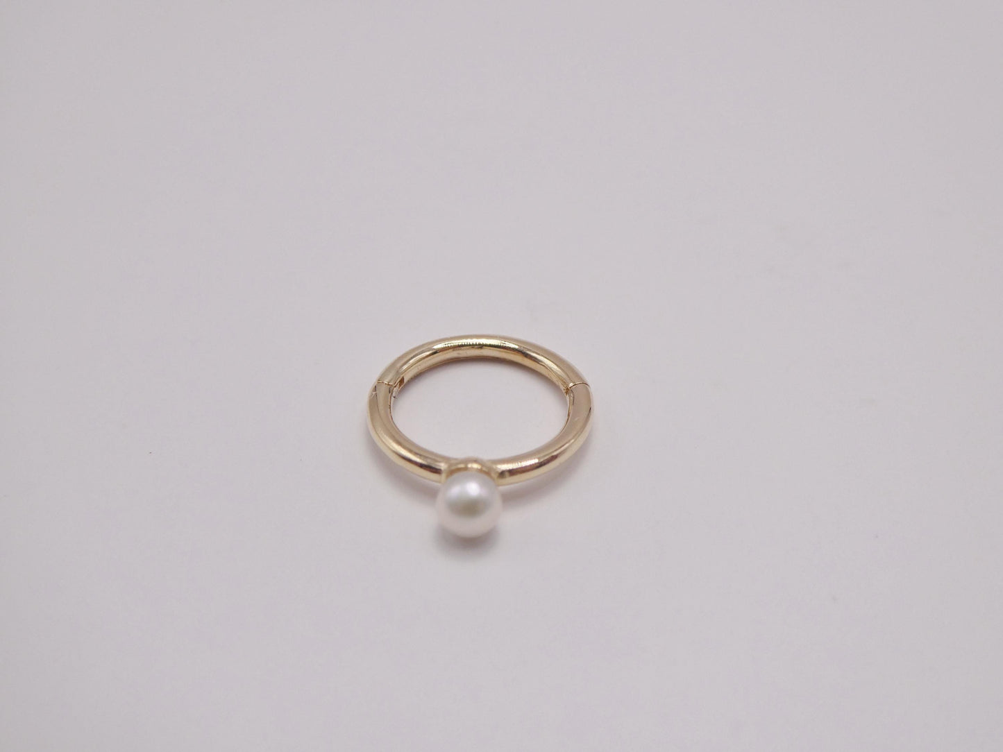 14k real solid yellow gold seamless clicker cartilage helix hoop