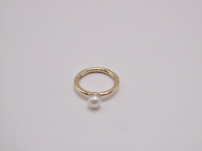 14k Real Solid Yellow Gold Seamless Clicker Cartilage Helix Hoop