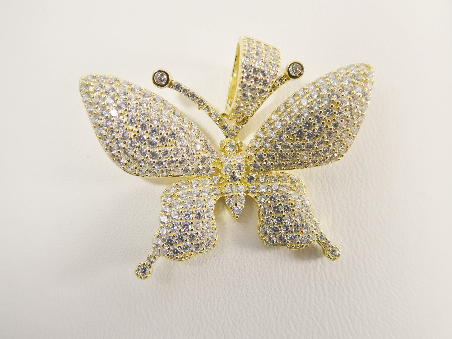 real solid 925 sterling silver large butterfly pendent
