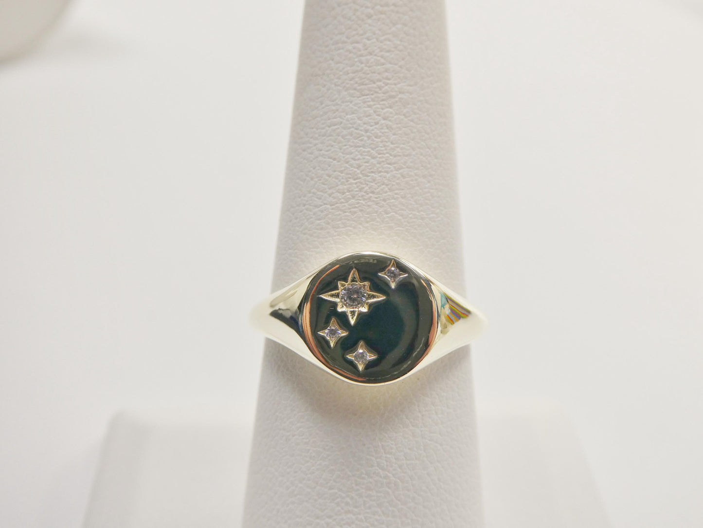 real 925 sterling silver over 14 yellow gold ring