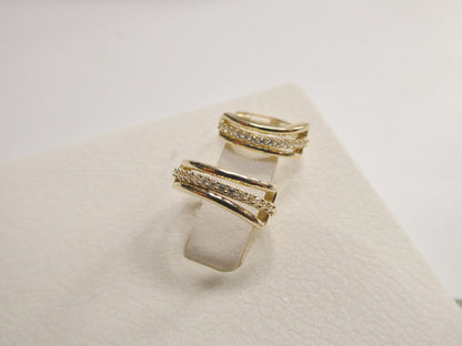 Real 10k Solid Yellow Gold Designer Earrings