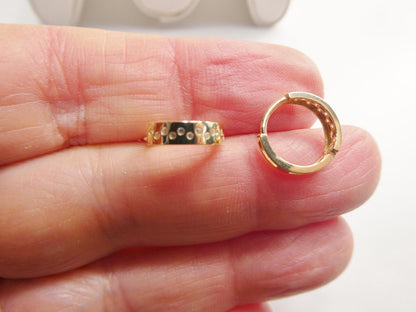 Real 10k Solid Yellow Gold Designer Earrings