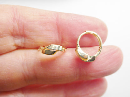 Real 10k Solid Yellow Gold Designer Earrings