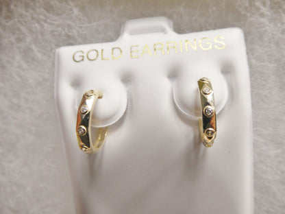 Real 10k Solid Yellow Gold Designer Earrings