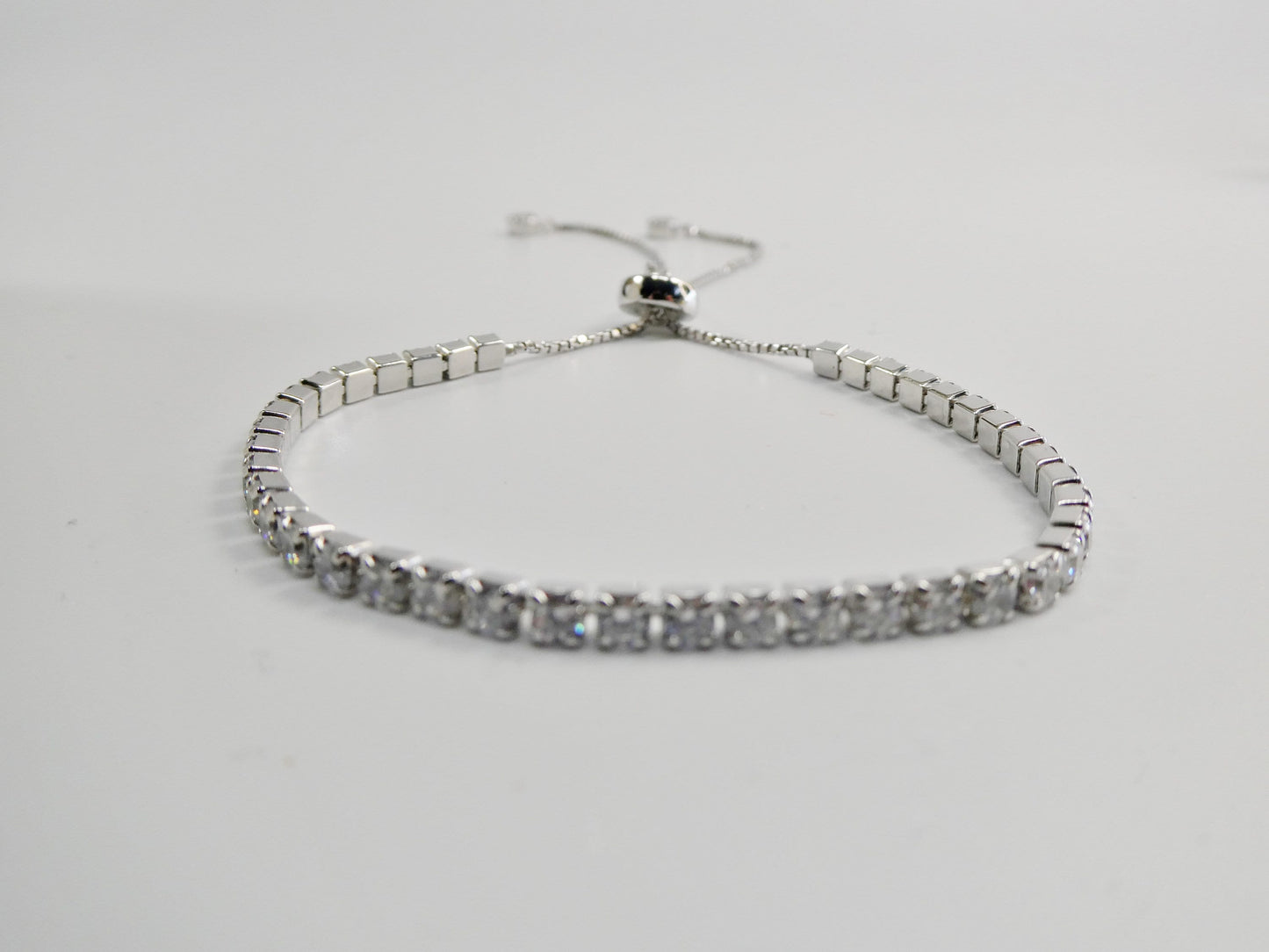 Adjustable tennis bracelet real 925 sterling silver
