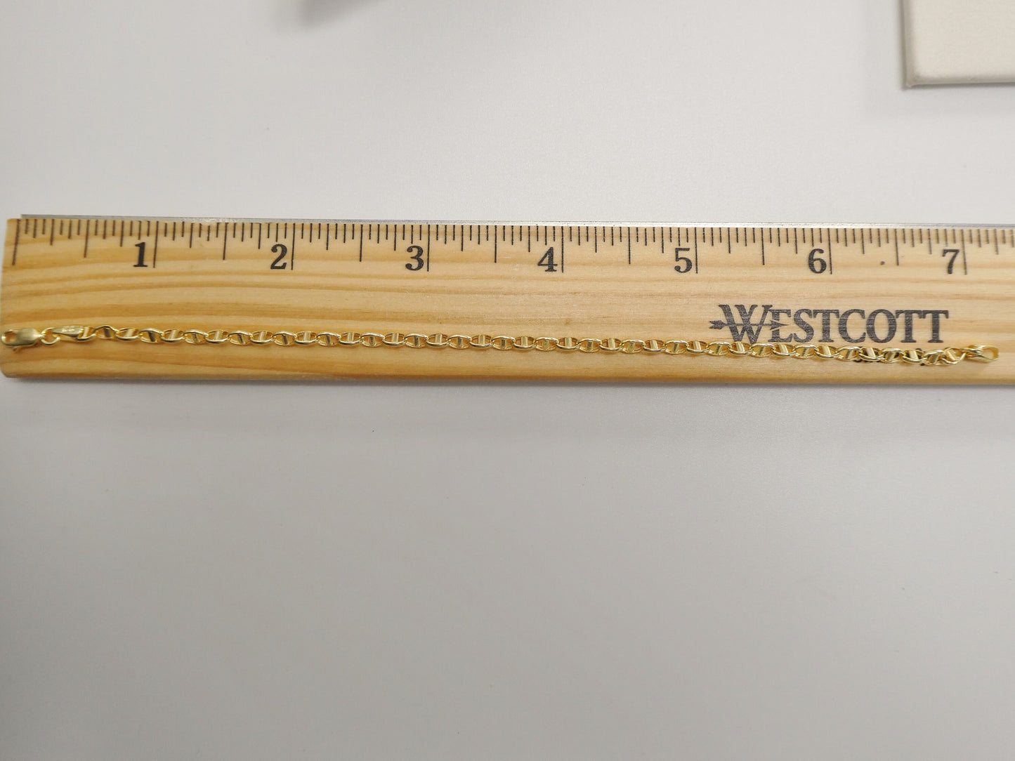real 14k solid yellow gold 7 inch mariner ladies bracelet