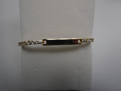 925 Sterling Silver 5 Inch Plus Baby ID Bracelet Extension Yellow Gold Color