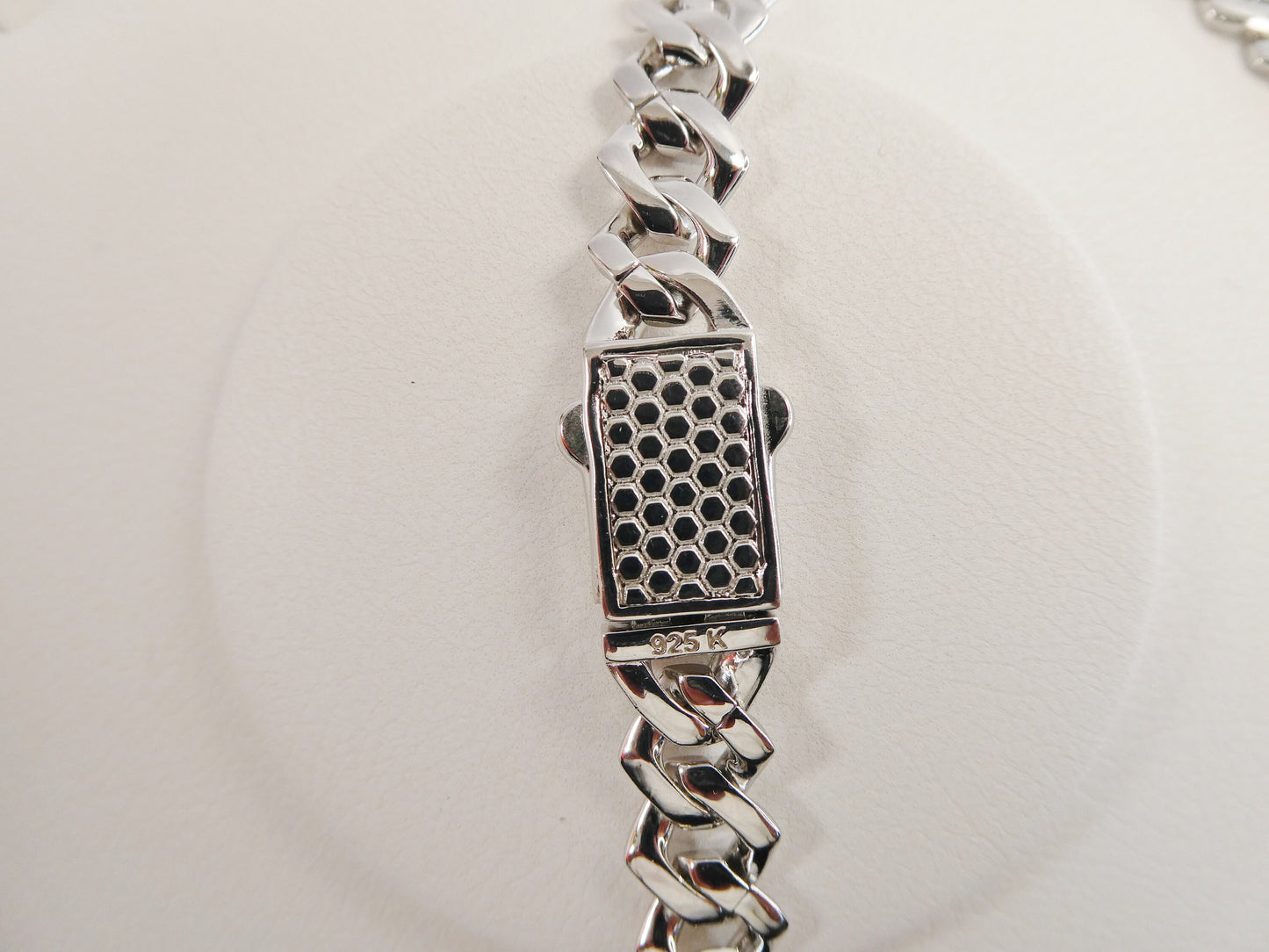 Sterling Silver Monaco Chain Set: 14k White Gold Tone, 16" Necklace, 7" Bracelet